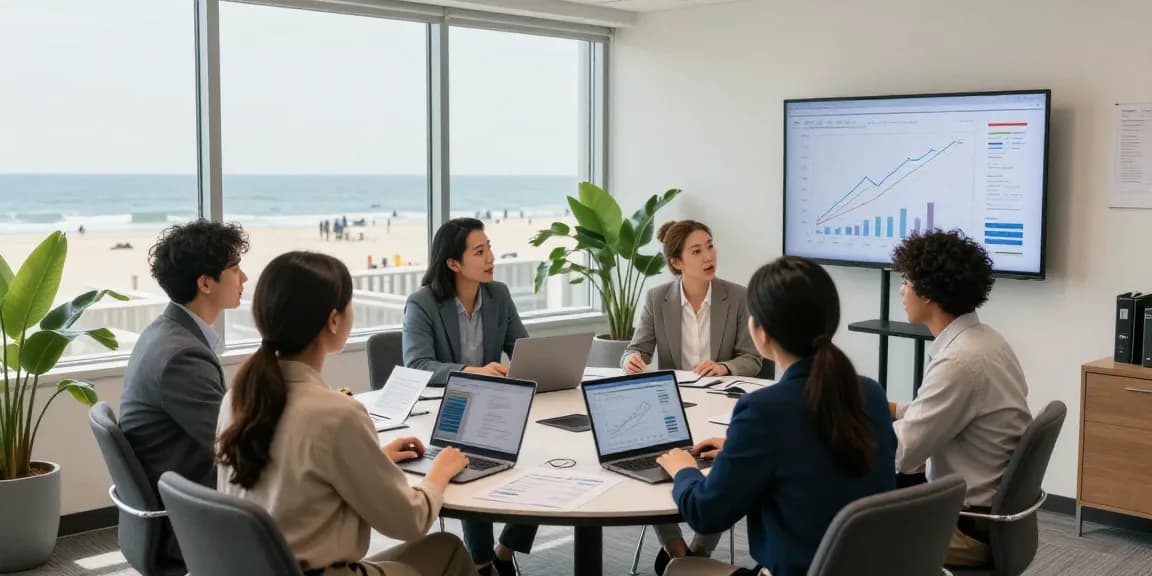 financial advisor virginia beach va team collaborating in a modern office setting