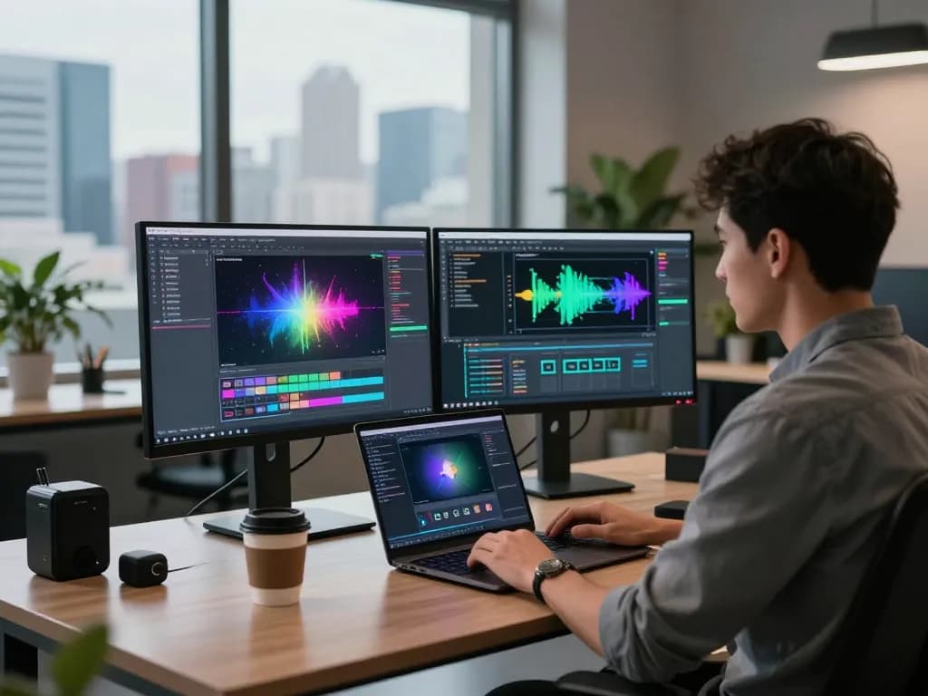 Dynamic workspace showing motion control AI development, reflecting mind control technology.