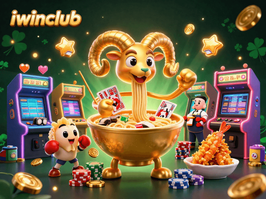 Engage with iwinclub's thrilling animated casino experience featuring vibrant characters and arcade elements.