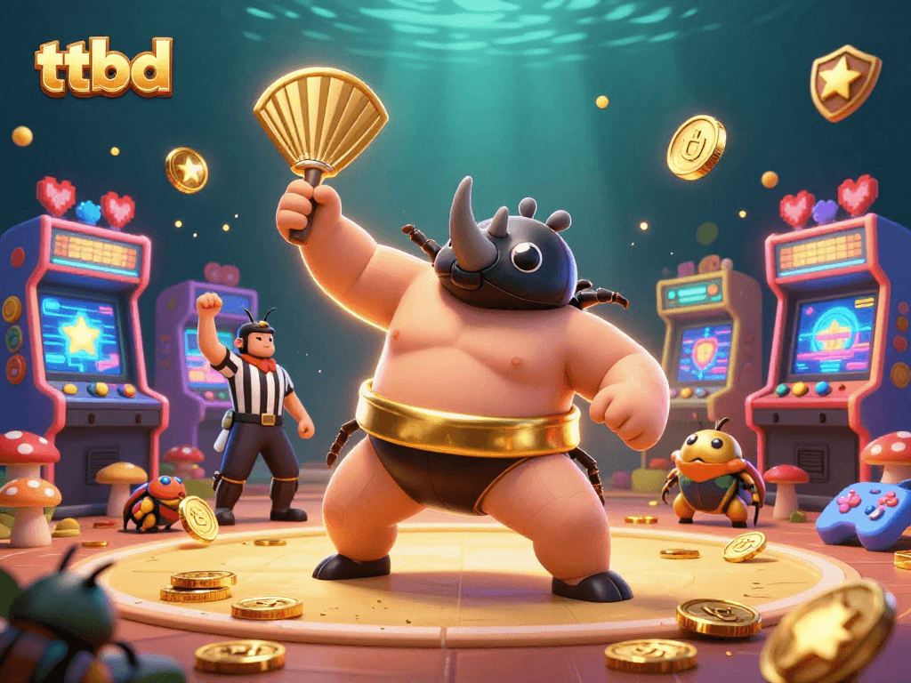 Experience thrilling betting action on ttbd with a golden beetle champion amidst colorful game elements.