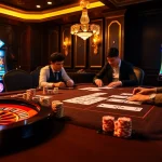 Engaging poker action at https://69vn.br.com/ casino table with vibrant chips and focused players.