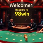 Players enjoying a dynamic poker game at the luxurious 98win1 casino.