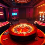 RR88 gaming scene showcasing vibrant roulette wheels, poker tables, and exciting slot machines.