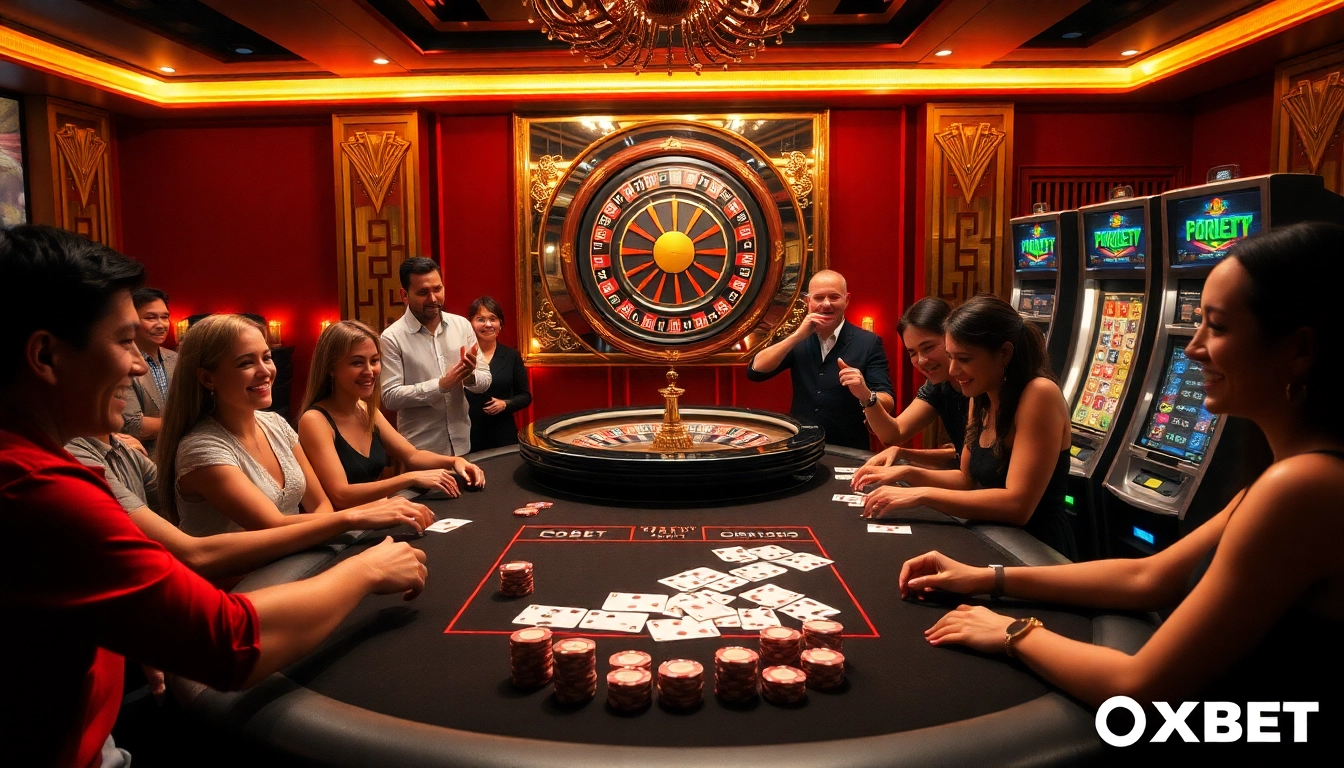 Experience the excitement of gambling at https://oxbet.br.com/ with a luxurious poker scene and roulette wheel.