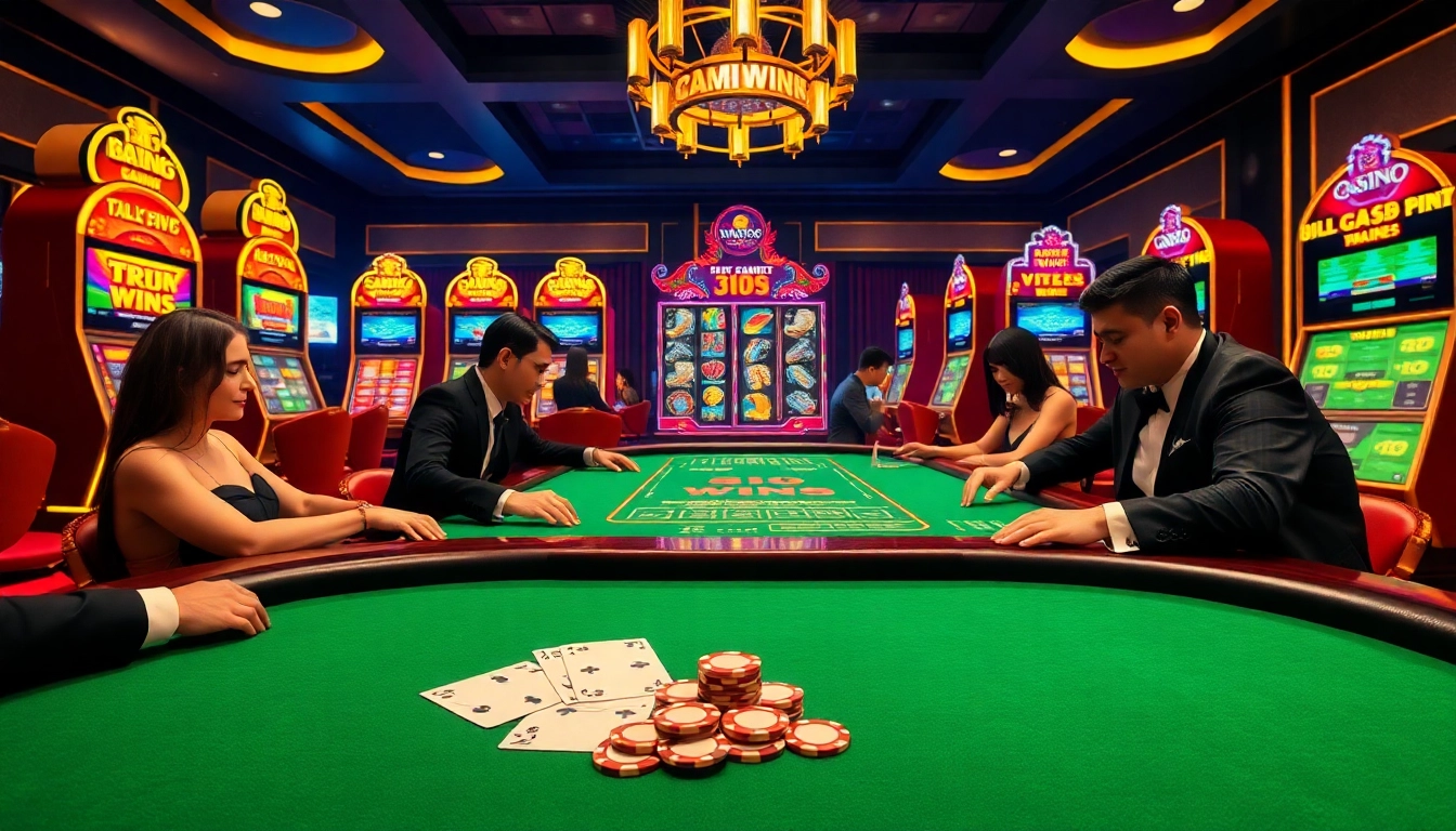 Activating a thrilling gambling experience with đăng ký xn88, showcasing players at a luxurious casino table.