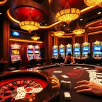 Engaging scene of casino excitement at Fc88 with vibrant roulette wheels and players.