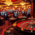 Players enjoying games at an elegant casino with features from https://bem88.io/, showcasing a vibrant atmosphere.
