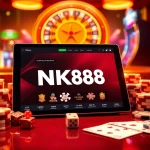 NK88 gaming interface enhancing excitement at a luxurious casino setup.