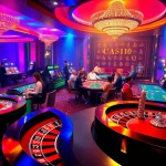 Engaging players in game nn88 at a vibrant casino table setting with poker chips and a roulette wheel.