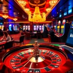 Experience thrilling gameplay at king888.dev with vibrant roulette, poker chips, and online gaming excitement.
