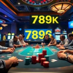 Players engaging in a high-stakes game at a luxury casino with "789K" displayed prominently.