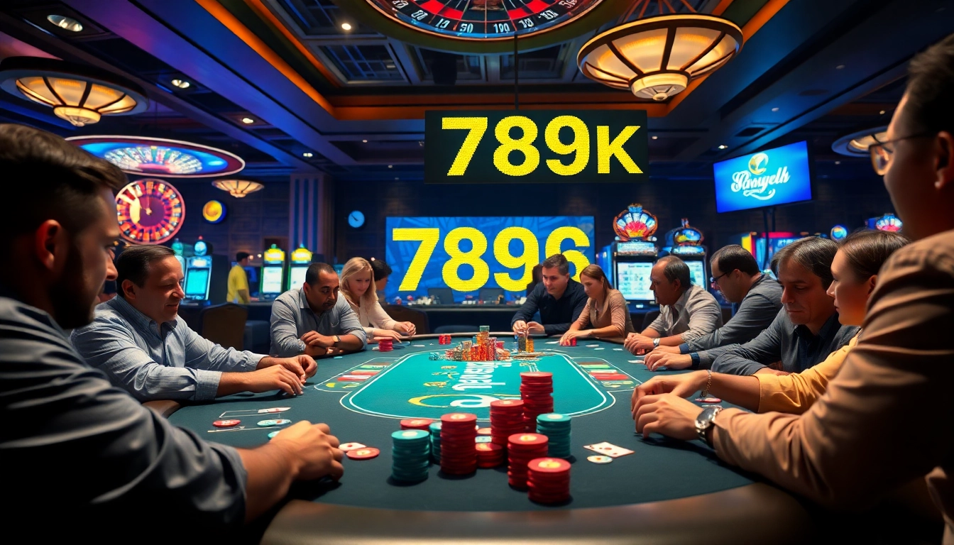 Players engaging in a high-stakes game at a luxury casino with "789K" displayed prominently.