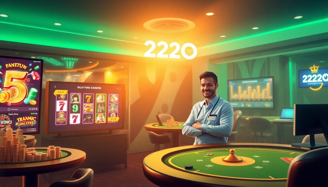 Experience 222O, the trusted online betting platform, showcasing vibrant games and friendly support.