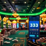 Experience the thrill of winning at 33win win with vibrant casino tables and excited players.