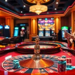 Players enjoying the excitement of online gambling at https://sky88us.com/ with poker chips and roulette.