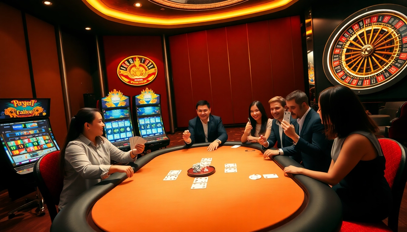 Experience the dynamic gaming atmosphere with poker and slots at https://mm88-mm888.com/, showcasing diverse gambling options.