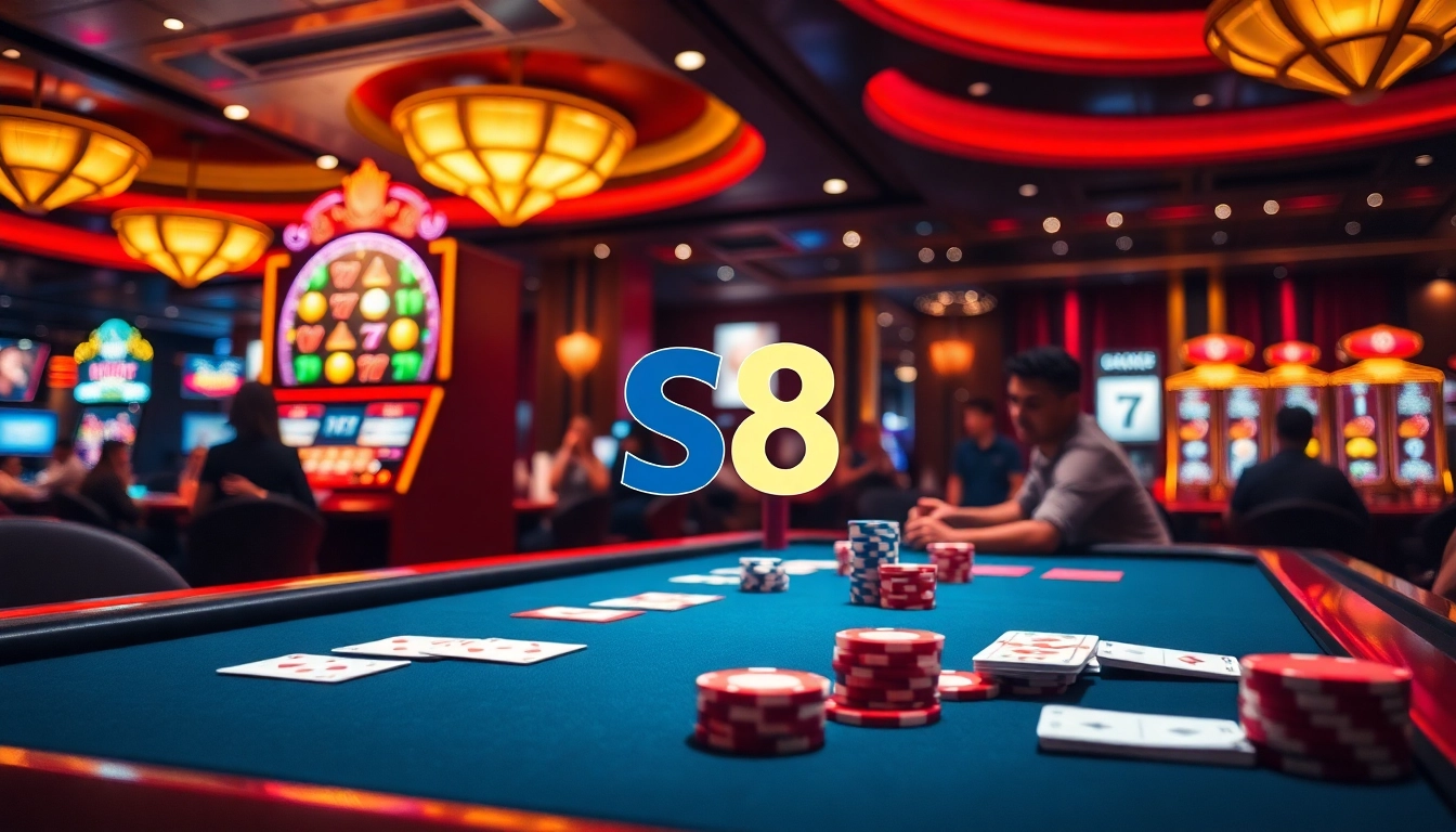 Experience thrilling moments at S8 casino with energetic gameplay and vibrant gambling elements.