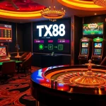 Experience thrilling gameplay at https://tx88.de.com/ with vibrant casino tables and poker chips.