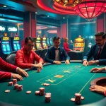 High-stakes casino scene showcasing CM88 poker gaming excitement with chips and roulette.