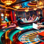 Experience thrilling moments at 789win223.com with a vibrant casino atmosphere featuring a roulette table and eager players.
