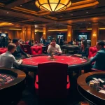 Players enjoying a thrilling poker game at 98win casino with vibrant roulette and poker chips.