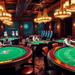 Engaged players at RR88 casino tables featuring poker chips and a roulette wheel.