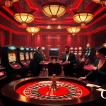 ONE88 casino scene featuring vibrant slot machines, poker tables, and luxurious atmosphere.