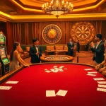 Gamblers enjoying the excitement of NOHU casino with vibrant slot machines and poker table.