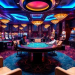 Experience excitement at https://lucky88.at/ with players enjoying a high-stakes poker game in a luxurious casino.