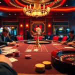 Experience high-stakes gaming with j88.com at a luxurious poker table filled with chips and cards.