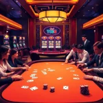 Players enjoying a thrilling poker game while exploring tải game TT88 at a luxurious casino.