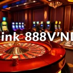 Experience the excitement at 888VND with a stunning roulette table and vibrant gaming atmosphere.