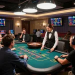 Players enjoying the immersive live dealer experience at 789club's roulette table with professional dealer.