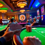 Engaging casino action scene showcasing XX88 poker games and vibrant slot machines.