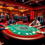 Engaging poker players at JBO's premium casino table, highlighting action and excitement.