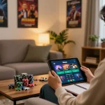 Engaging scene of a player using the 789win app for online casino gaming, showcasing strategic setup.