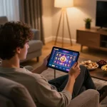 Engaging online gaming experience with Red88 slot games displayed on tablet
