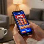 Using the llwin Download app on a smartphone, experiencing mobile casino gaming excitement