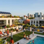 five88 apartments showcasing urban living with residents enjoying modern amenities in a vibrant setting