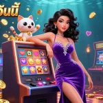 Bet on ผลบอลวันนี้ with excitement, featuring a jackpot slot machine and vibrant casino elements.