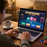Kubet online gaming experience showing player engaged with live dealer game from home.