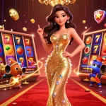 Experience thrilling gameplay with Toto Online Naga303, featuring a glamorous casino celebration.