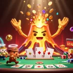 Experience excitement at Hit Club with a golden volcano erupting treasures in a vibrant casino world.