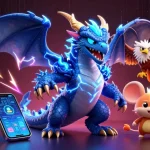 Experience ta88's thrilling online gambling with a vibrant 3D cartoon dragon and crypto coins.