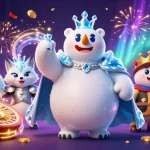s8 promotes thrilling casino excitement with a vibrant scene of gaming characters, golden coins, and spinning roulette.
