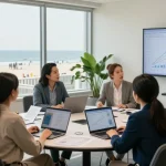 financial advisor virginia beach va team collaborating in a modern office setting