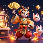 Win big with da88 at a lively casino scene featuring vibrant characters and a jackpot explosion.