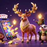 Febet offers thrilling gameplay with a Celtic druid and badger in an enchanting casino scene