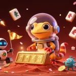 Experience thrilling gameplay with lode88 in a vibrant 3D Martian casino illustration featuring chance elements.