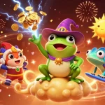 Engage with 789p's vibrant casino world featuring a storm of coins, celebrating with lucky symbols and dazzling spirits.